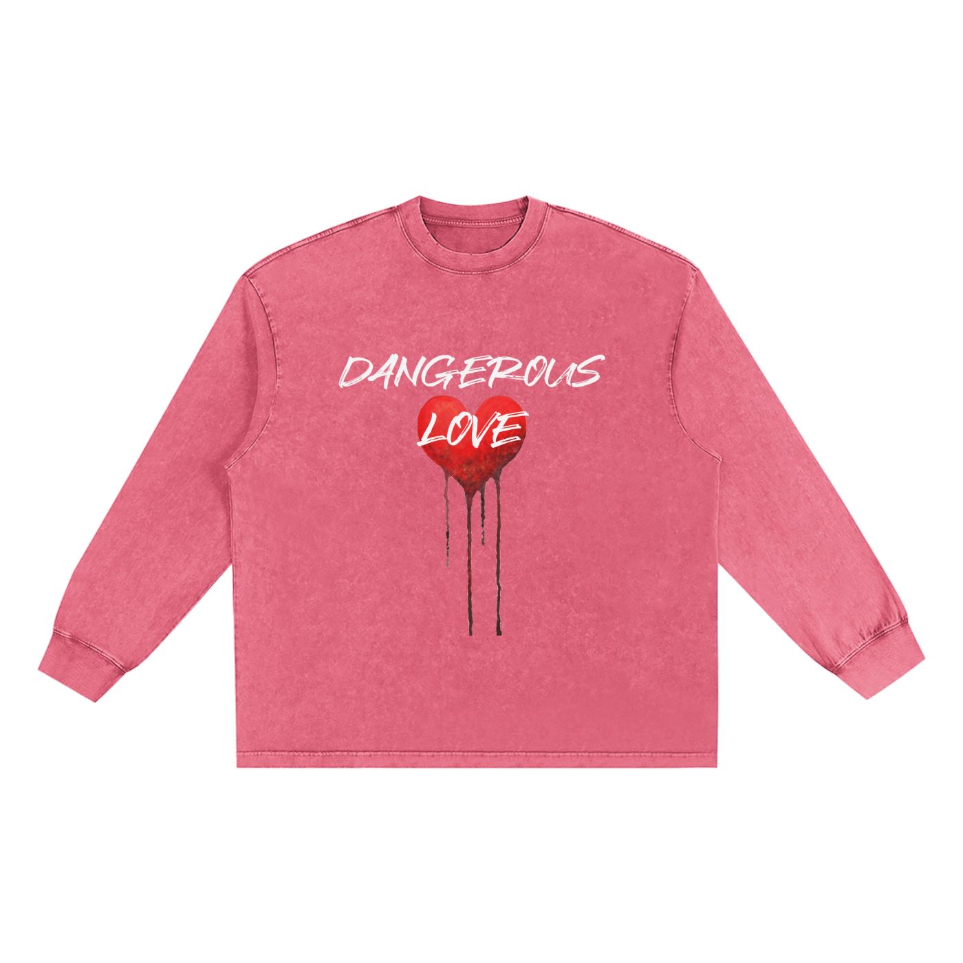 Snow Washed Oversize Long Sleeve T-shirt